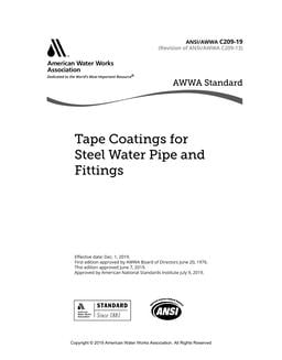 خرید ایبوک Tape Coatings for Steel Water Pipe and Fittings دانلود کتاب AWWA C209 روکش های نواری برای لوله و اتصالات آب فولادی