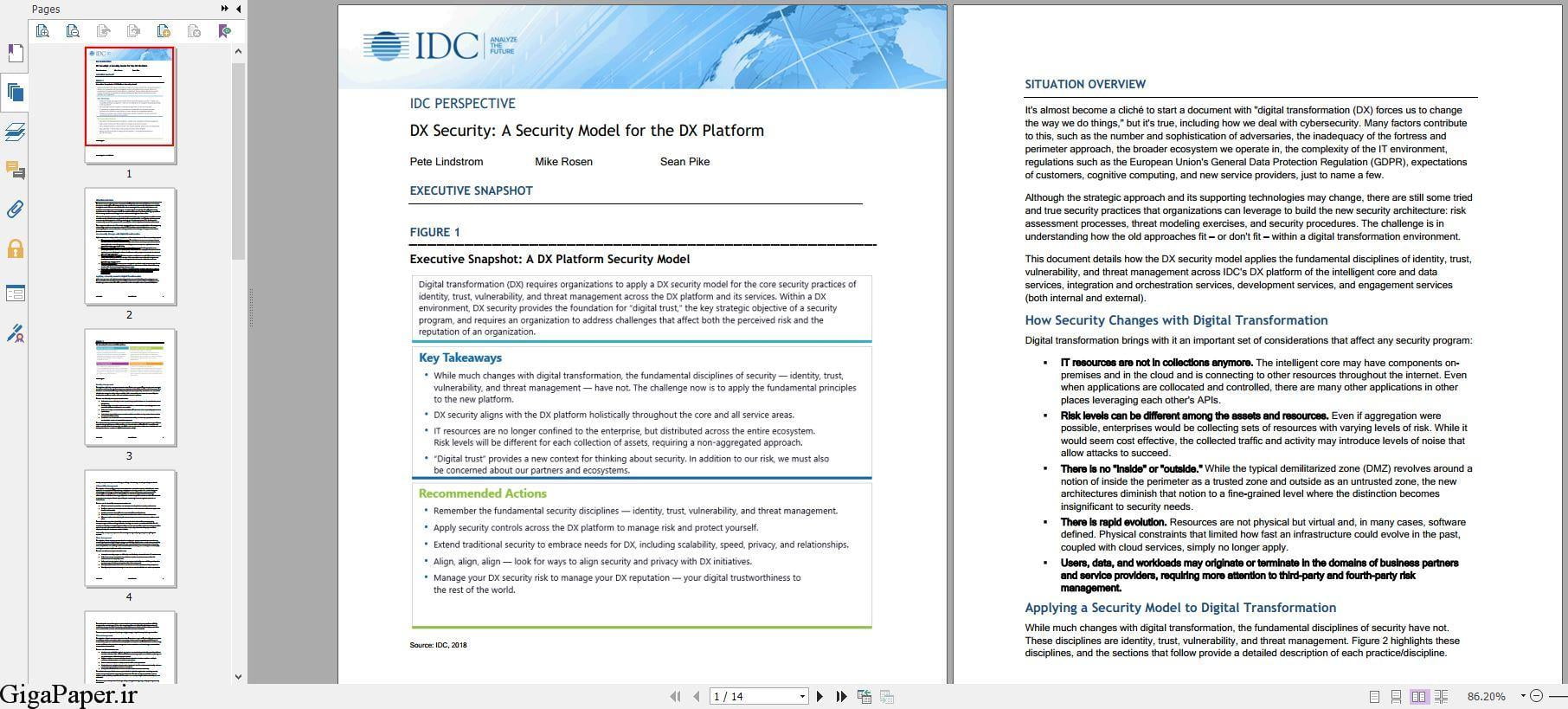 خرید گزارش DX Security: A Security Model for the DX Platform دانلود گزارش IDC تهیه جديدترين گزارشهای IDC در کلیه زمینه ها گیگاپیپر