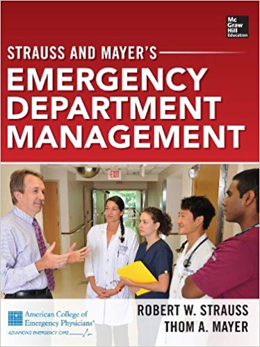 خرید ایبوک Strauss and Mayer’s Emergency Department Management دانلود کتاب مدیریت گروه اورژانس استراوس و مایر 