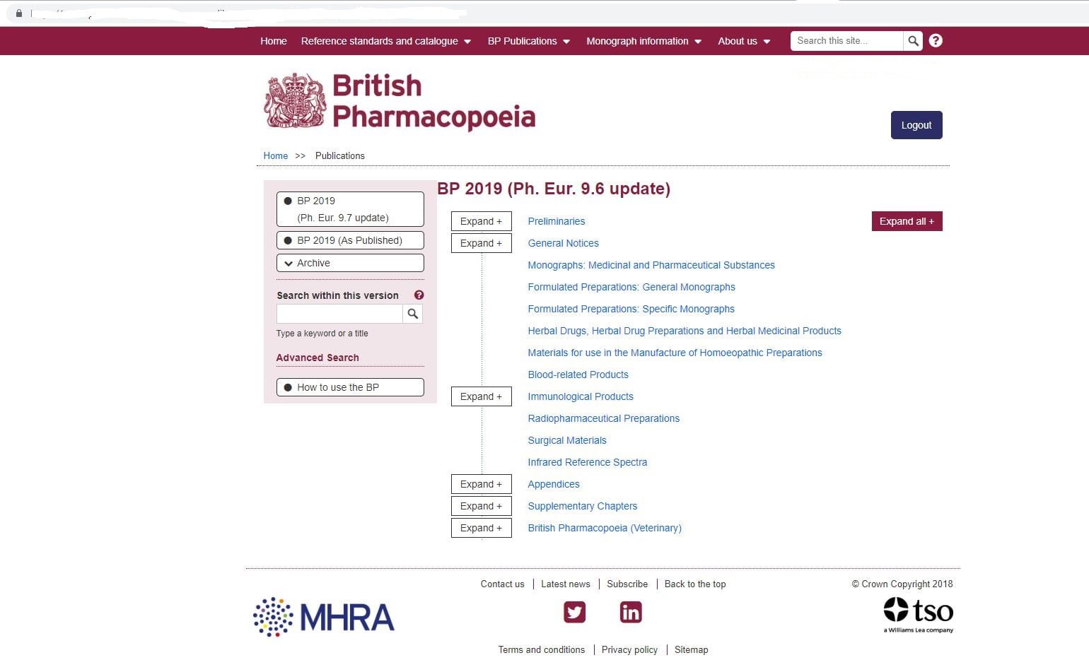 دانلود کتاب British pharmacopoeia جدیدترین نسخه سال 2019 دسترسی به متن کامل فارماكوپه انگلستان BP پسورد pharmacopoeia.com