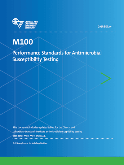 خرید استاندارد CLSI M100 دانلود استاندارد Performance Standards for Antimicrobial Susceptibility Testing, 29th Edition
