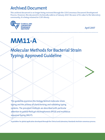 خرید استاندارد CLSI MM11 دانلود استاندارد Molecular Methods for Bacterial Strain Typing, 1st Edition