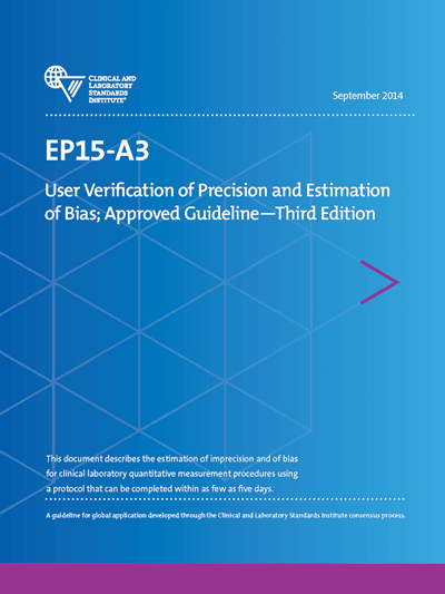 خرید استاندارد CLSI EP15 دانلود استاندارد User Verification of Precision and Estimation of Bias 3rd Edition