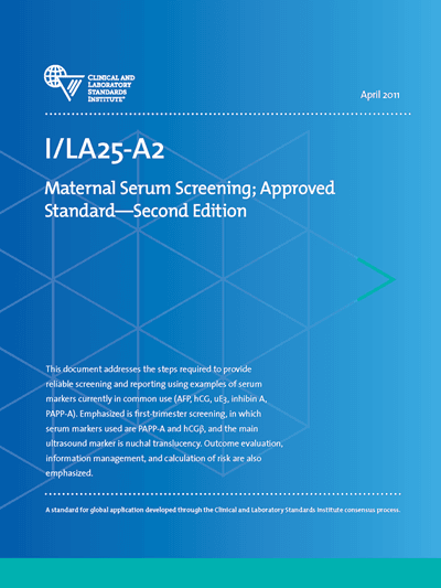 خرید استاندارد CLSI I/LA25 دانلود استاندارد Maternal Serum Screening, 2nd Edition