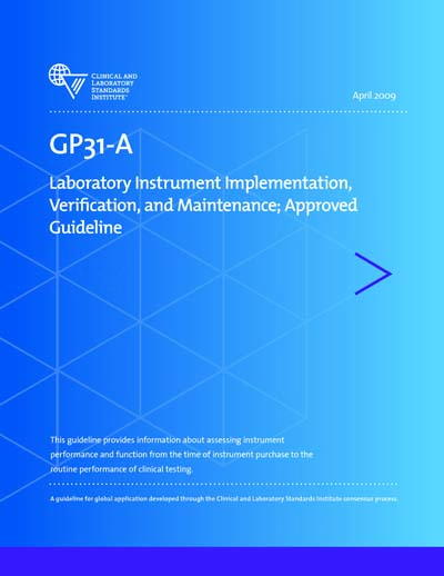 خرید استاندارد CLSI GP31-A دانلود استاندارد Laboratory Instrument Implementation, Verification, and Maintenance