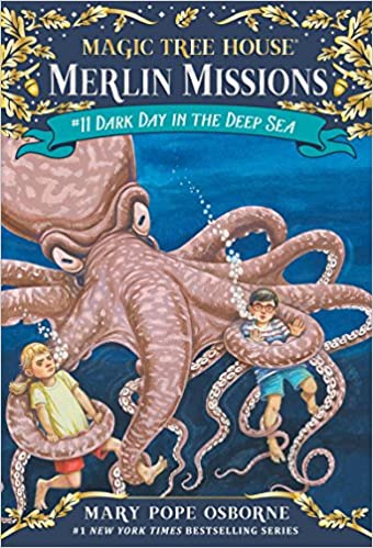 دانلود کتاب Dark Day in the Deep Sea Magic Tree House Merlin Missions Book 11 خرید ایبوک روز تاریک در دریای عمیق دانلود کتابهای کودک Mary Pope Osborne