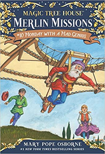 دانلود کتاب Monday with a Mad Genius Magic Tree House Merlin Missions Book 10 خرید ایبوک دوشنبه با یک نابغه دیوانه دانلود کتابهای کودک Mary Pope Osborne