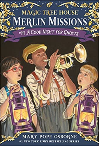 دانلود کتاب A Good Night for Ghosts Magic Tree House Merlin Missions Book 14 خرید ایبوک شب خوبی برای شبح دانلود کتابهای کودک Mary Pope Osborne