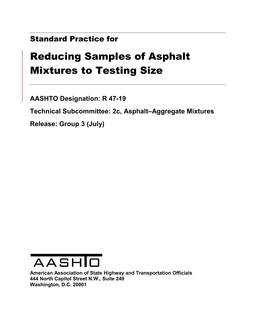 خرید استاندارد AASHTO R 47-19 دانلود استاندارد AASHTO R 47-19 خرید AASHTO R 47-19 دانلود استاندارد Standard Practice for Reducing Samples