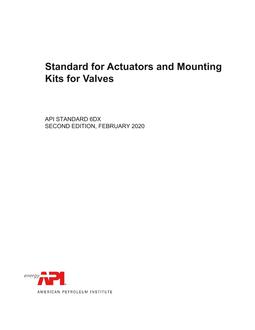 خرید استاندارد API 6DX دانلود استاندارد API 6DX خرید API 6DX دانلود استاندارد Standard for Actuators and Mounting Kits for Valves, Second Edition 