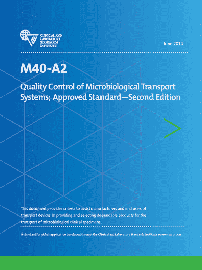 خرید استاندارد M40 دانلود استاندارد Quality Control of Microbiological Transport Systems خرید استاندارد کنترل کیفیت سیستم های حمل و نقل میکروبیولوژیکی 