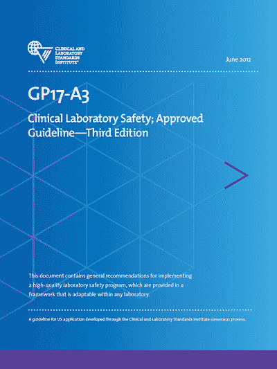 خرید استاندارد GP17 دانلود استاندارد Clinical Laboratory Safety, 3rd Edition دانلود استاندارد ایمنی آزمایشگاهی بالینی ، چاپ 3