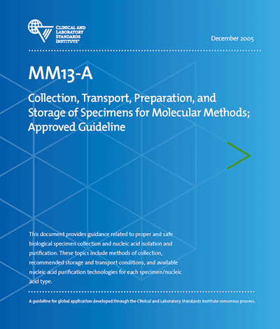 خرید استاندارد MM13 دانلود استاندارد Collection, Transport, Preparation, and Storage of Specimens for Molecular Methods, 1st Edition