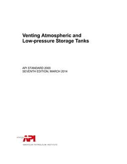 خرید استاندارد API STD 2000 دانلود استاندارد API STD 2000 دانلود استاندارد Venting Atmospheric and Low-pressure Storage Tanks