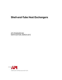 خرید استاندارد API 660 دانلود استاندارد API 660 دانلود استاندارد Shell-and-tube Heat Exchangers, Ninth Edition, Includes Addendum 1 (2020