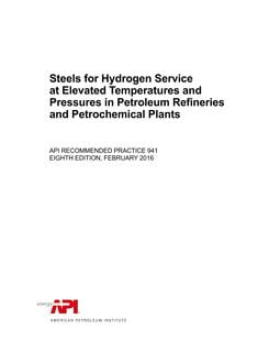 خرید استاندارد API 941 دانلود استاندارد API 941 دانلود استاندارد Steels for Hydrogen Service at Elevated Temperatures and Pressures