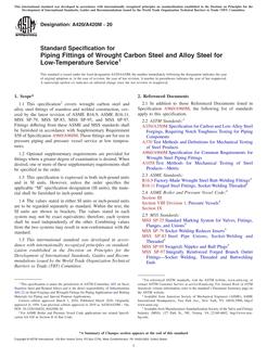 دانلود کتاب ASTM A420 دانلود استاندارد Standard Specification for Piping Fittings of Wrought Carbon Steel and Alloy Steel for Low