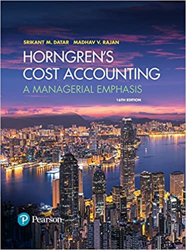 ایبوک Horngren's Cost Accounting A Managerial Emphasis 16th خرید کتاب حسابداری هزینه هورنگرن تأکید مدیریتی نسخه شانزدهم